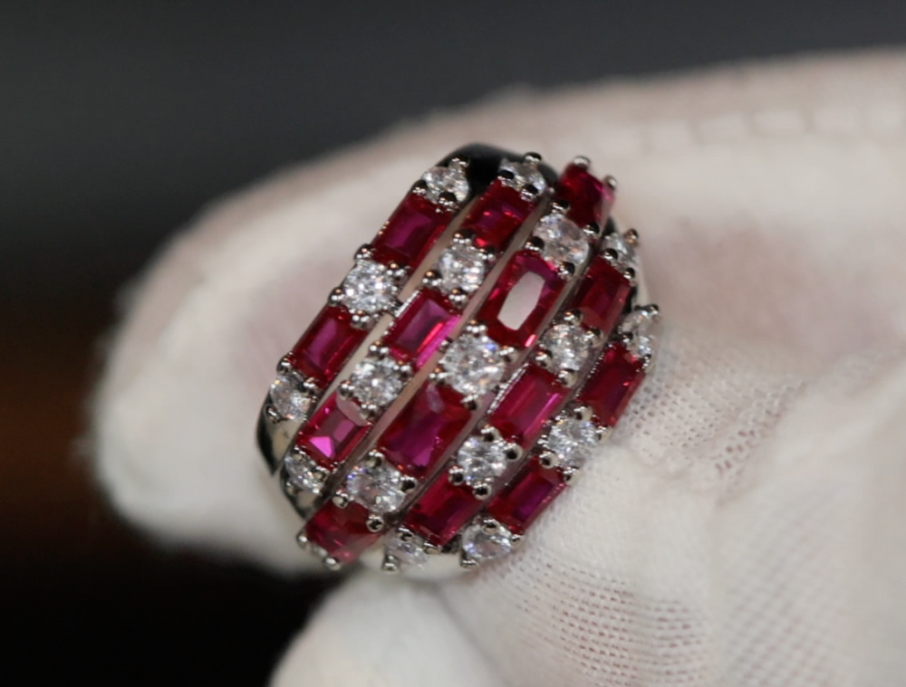 Ruby Red Diamond Ring | Womens Red Diamond Ring | Mens Diamond Ring ...