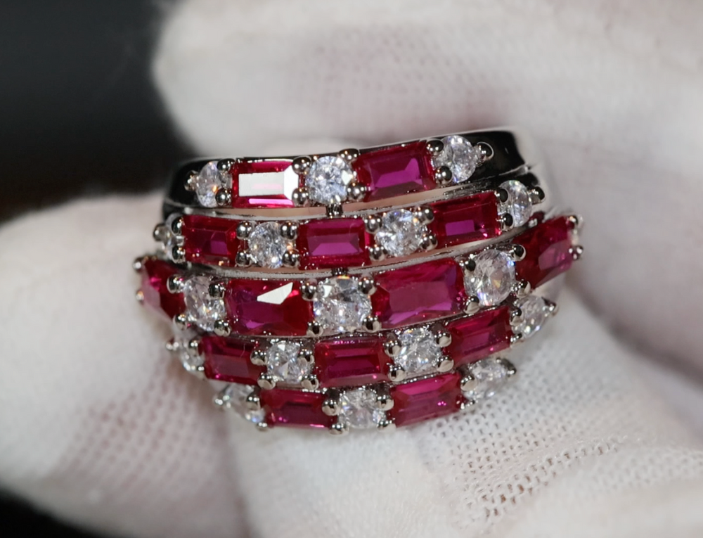 Ruby Red Diamond Ring | Womens Red Diamond Ring | Mens Diamond Ring ...