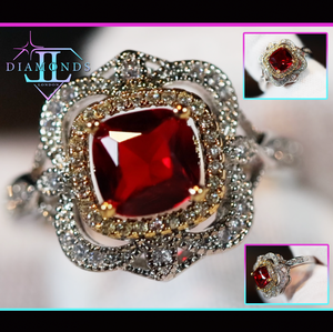 red diamond engagement ring