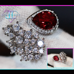 Womens Red Diamond Ring