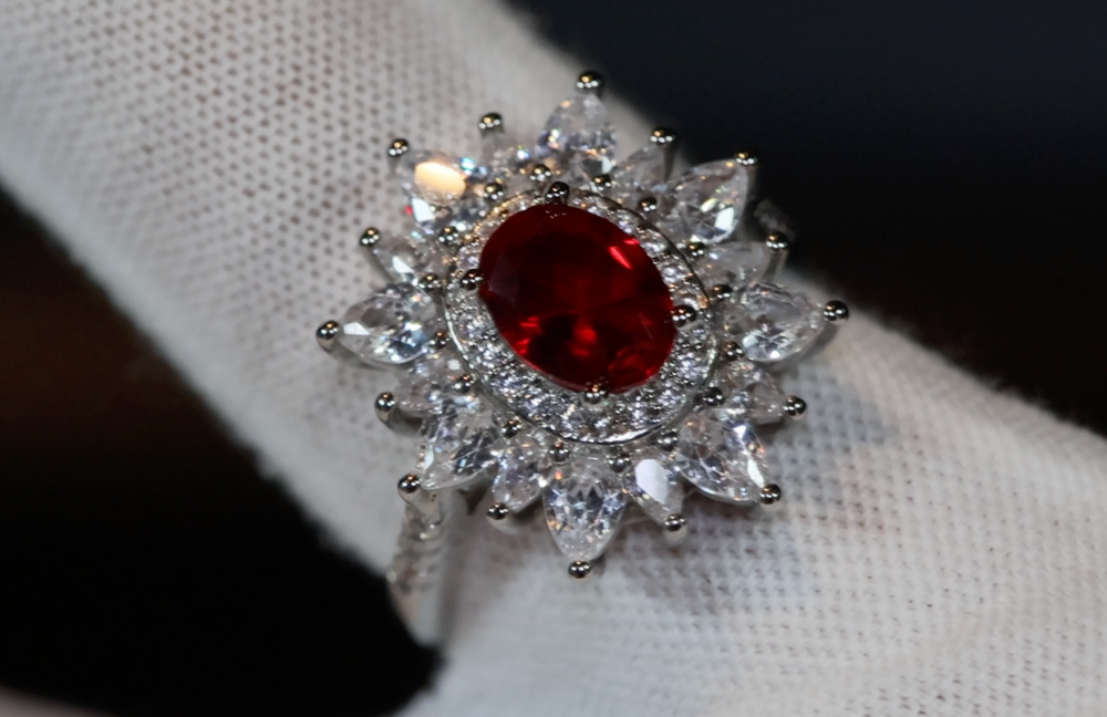 Red Diamond Ring | Red Engagement Ring