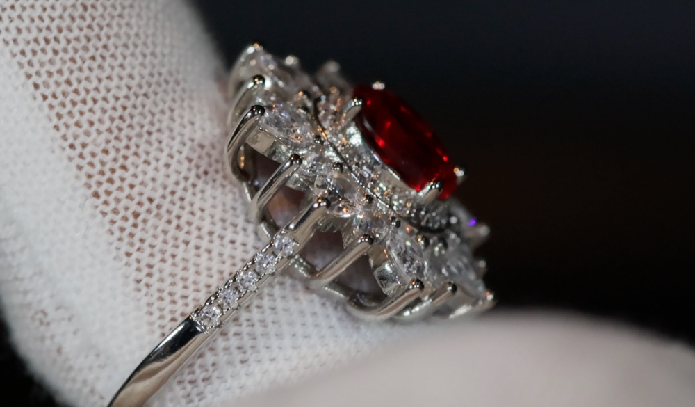 Red Diamond Ring | Red Engagement Ring