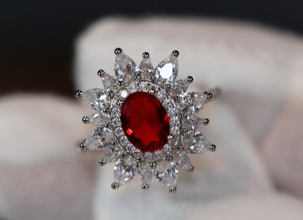 red diamond engagement ring