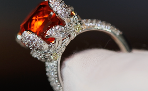 Orange Diamond Engagement Ring | Radiant Diamond Ring | Womens Engagement Ring | Wedding Ring | Womens Wedding Ring | Cushion Diamond Ring