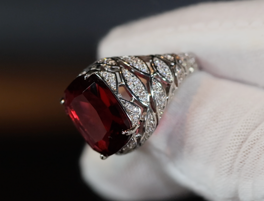 Red Diamond Ring | Mens Red Diamond Ring | Womens Red Diamond Ring