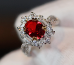 Ruby Ring | Red Diamond Ring | Womens Red Diamond Ring | Ruby Engagement Ring | Ruby Diamond Ring | Ruby Wedding Ring | Red Engagement Ring