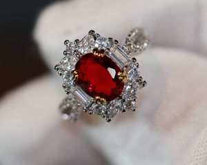 Ruby Ring | Red Diamond Ring | Womens Red Diamond Ring | Ruby Engagement Ring | Ruby Diamond Ring | Ruby Wedding Ring | Red Engagement Ring