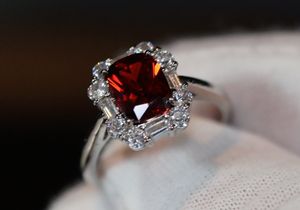 Red Diamond Engagement Ring