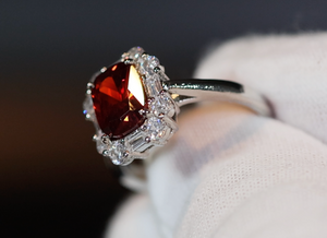 red diamond engagement ring