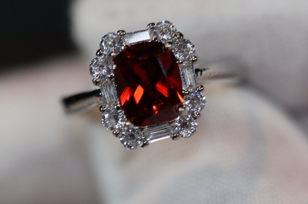 Red Diamond Engagement Ring