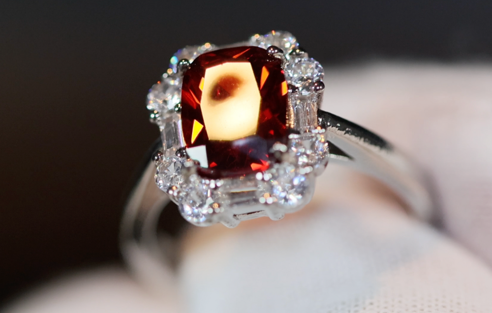 Red Diamond Engagement Ring