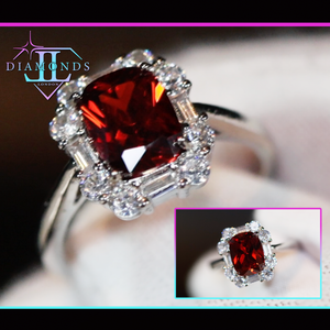 red diamond engagement ring