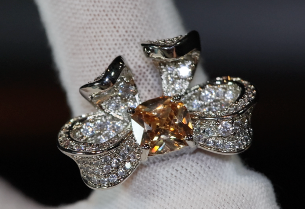 Diamond Ribbon Ring | Ribbon Ring | Bow Ring | Diamond Bow Ring