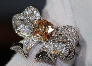 Diamond Ribbon Ring | Ribbon Ring | Bow Ring | Diamond Bow Ring