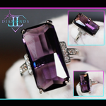 Womens Purple diamond ring