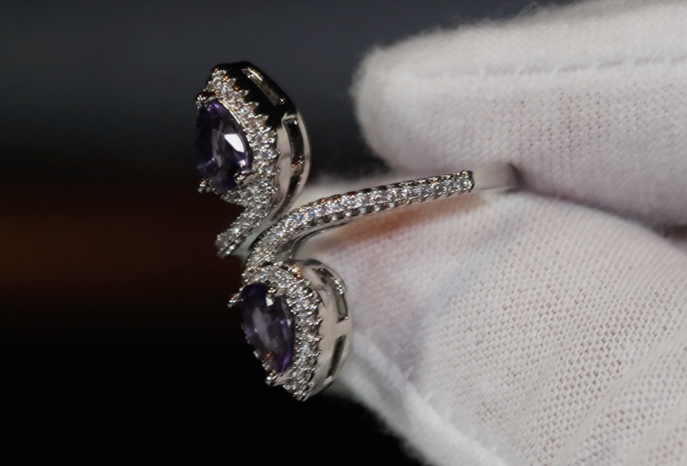 Purple Diamond Ring