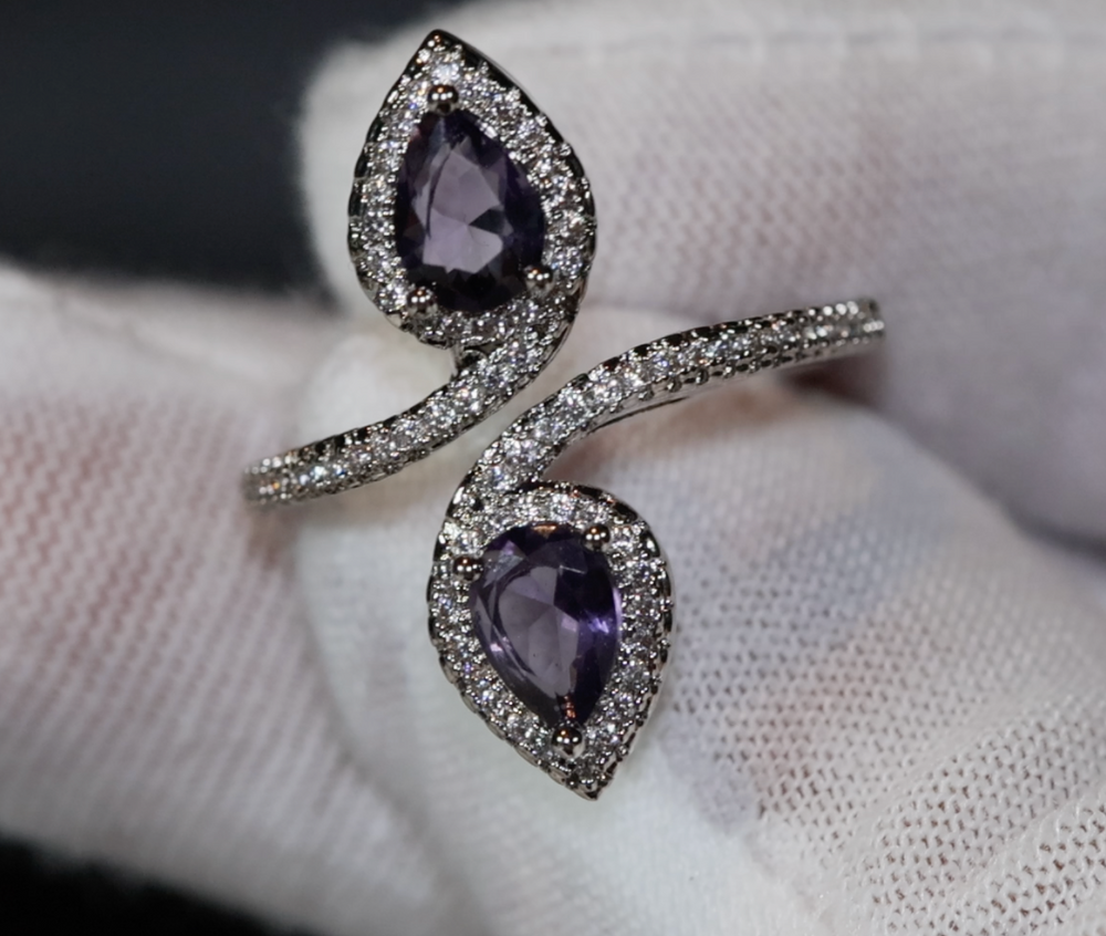 Purple Diamond Ring