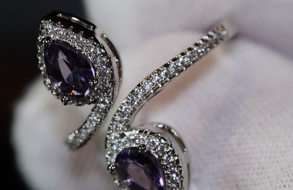 Purple Diamond Ring