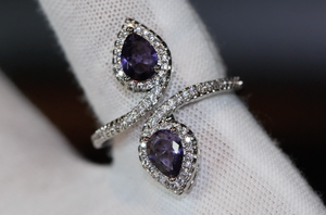 Purple Diamond Ring