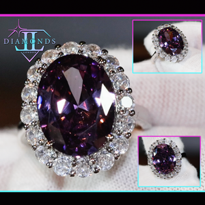 Purple Diamond Engagement Ring