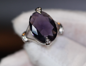 Purple Diamond Ring | Purple Diamond Engagement Ring | Purple Amethyst Ring | Purple Sapphire Ring | Statement Ring | Purple Tourmaline Ring