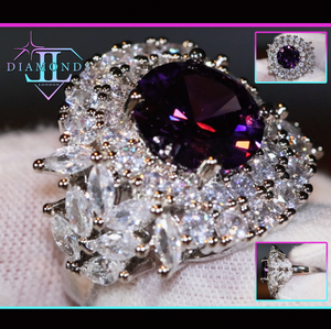 Purple Diamond Engagement Ring