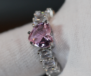 Heart Ring | Heart Shaped Ring | Heart Shape Ring | Diamond Heart Ring | Heart Ring with Diamonds | Engagement Ring | Pink Diamond Ring