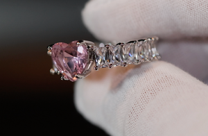 Heart Ring | Heart Shaped Ring | Heart Shape Ring | Diamond Heart Ring | Heart Ring with Diamonds | Engagement Ring | Pink Diamond Ring