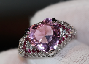 Pink Diamond Ring | Heart Engagement Ring