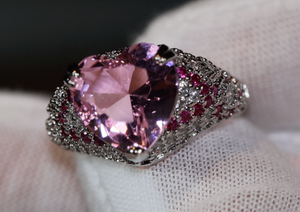 Pink Diamond Ring | Heart Engagement Ring