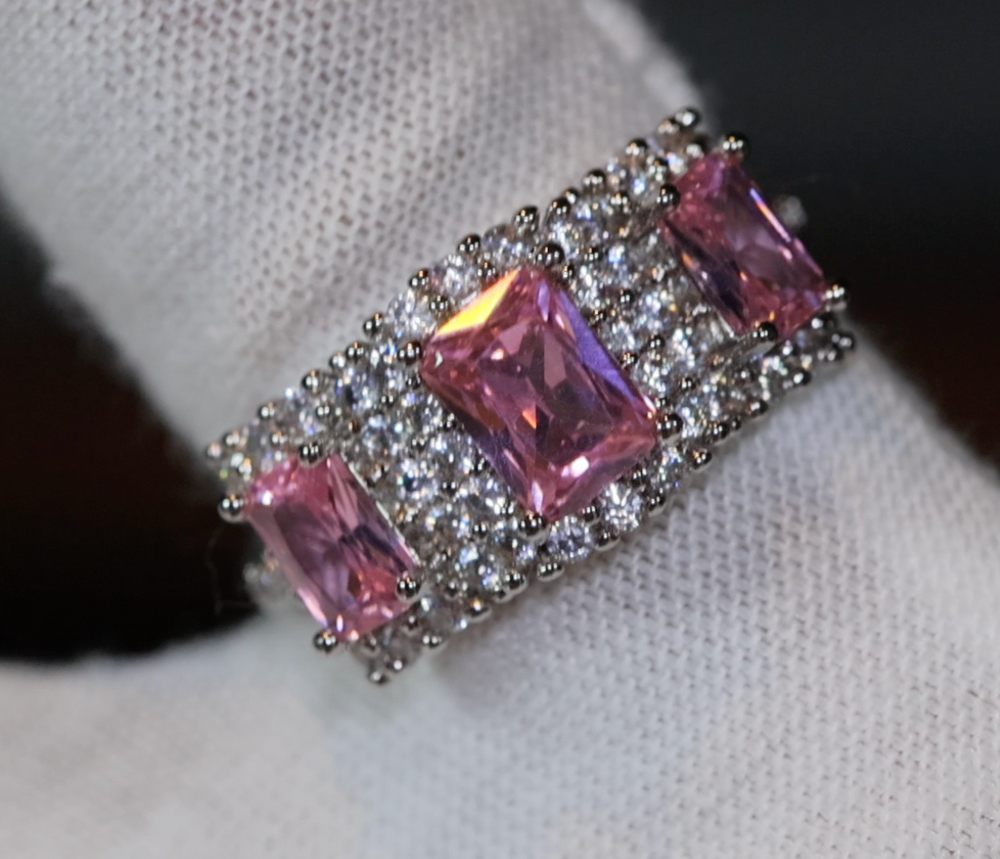 
            
                Load image into Gallery viewer, Pink Diamond Engagement Rings | Pink Diamond Ring | Womens Pink Diamond Ring | Promise Ring | Womens Engagement Ring | Halo Ring | Rings
            
        