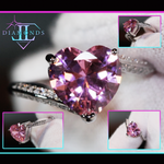 Pink Diamond Heart Ring