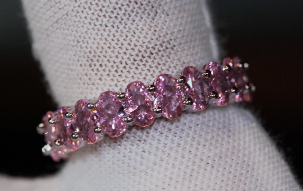 pink diamond eternity ring