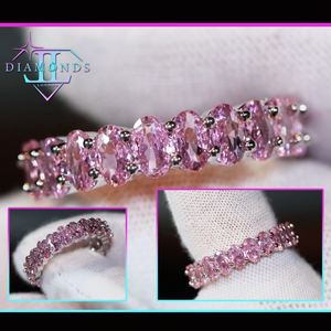 pink diamond eternity ring