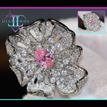 big diamond flower ring