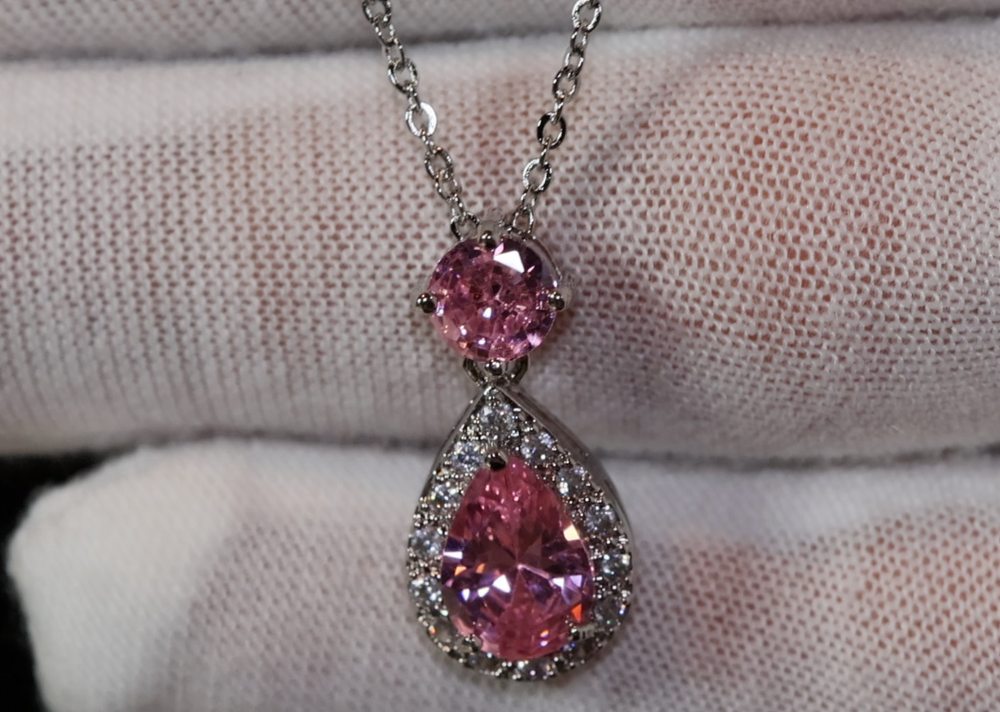 Pink Diamond Necklace | Pink Diamond Pendant Necklace