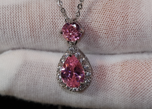 Pink Diamond Necklace | Pink Diamond Pendant Necklace