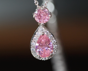 Pink Diamond Necklace | Pink Diamond Pendant Necklace