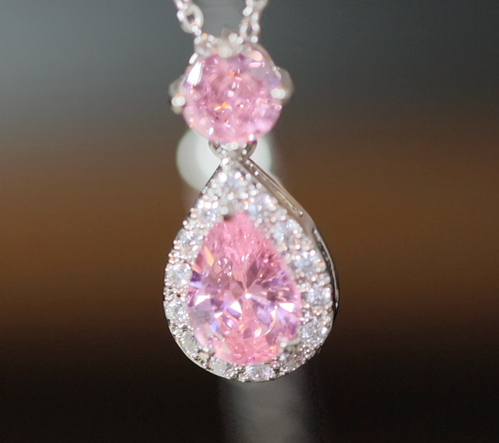 Pink Diamond Necklace | Pink Diamond Pendant Necklace