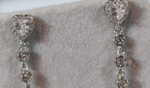 Pink Diamond Earrings | Classy Diamond Earrings | Pink Pear Cut Diamond Earrings