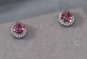 Pink Diamond Earrings | Womens Earrings | Stud Earrings