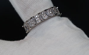 Baguette Ring | Eternity Ring | Womens Engagement Ring | Diamond Engagement Band