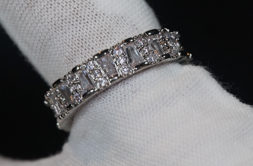 Baguette Ring | Eternity Ring | Womens Engagement Ring | Diamond Engagement Band