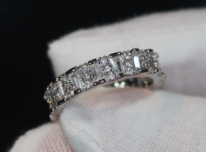 Baguette Ring | Eternity Ring | Womens Engagement Ring | Diamond Engagement Band