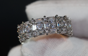 Eternity Ring | Baguette Ring | Womens Diamond Ring | Mens Iced Out Ring | Wedding Band | friendship Ring | iced out rings | Big Ring