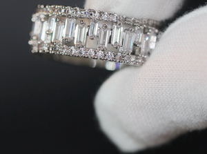 Baguette Ring | Eternity Ring | Womens Engagement Ring | Diamond Ring