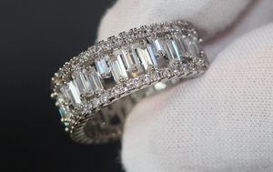 Baguette Ring | Eternity Ring | Womens Engagement Ring | Diamond Ring