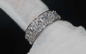 Baguette Ring | Eternity Ring | Womens Wedding Band | Diamond Ring