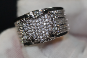 Diamond heart ring | Heart shaped ring | Big Diamond Heart Ring