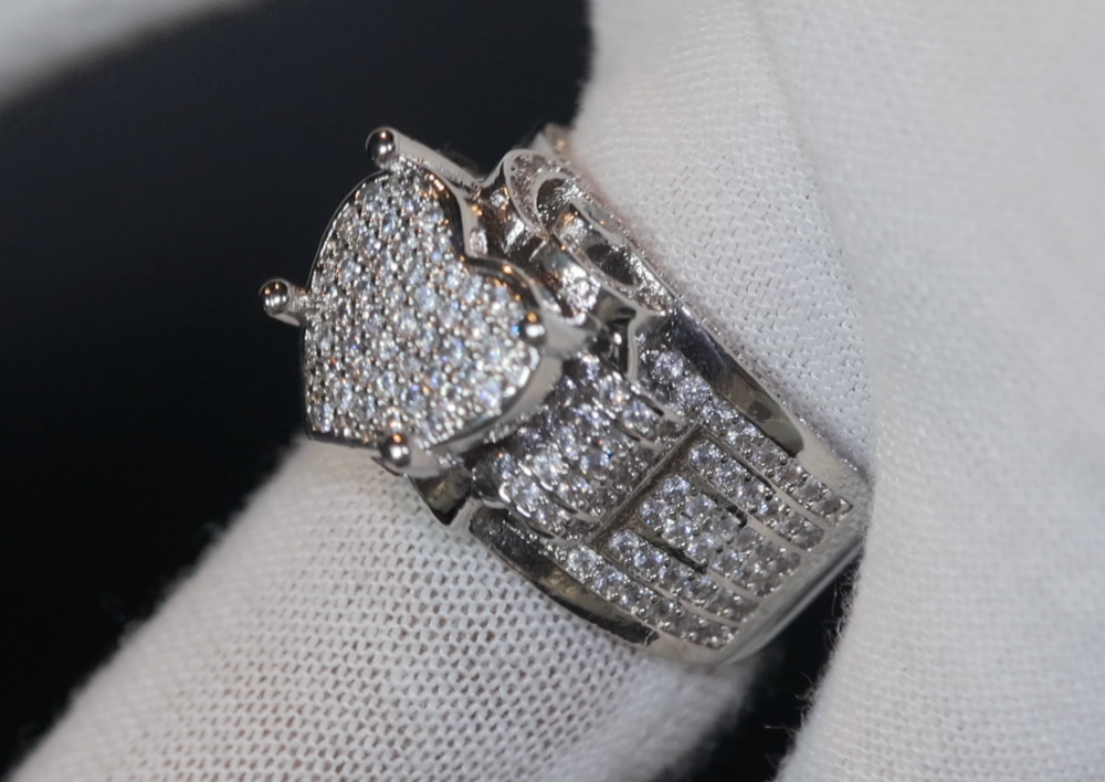 Diamond heart ring | Heart shaped ring | Big Diamond Heart Ring